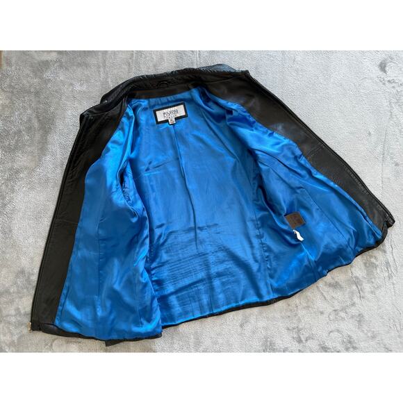 Vintage 90s Y2K Wilsons Maxima Black Leather Jacket XL Matrix Cyber Goth Grunge - Picture 14 of 16